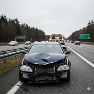 wypadek w Niemczech a utrata wartości handlowej